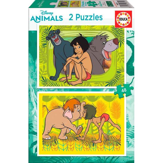 Puzzle Educa Le Livre de la Jungle 2 x 48 pièces