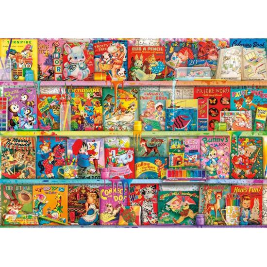 Puzzle Educa Le Coin Des Livres Drôles Et Kitsch 1500 pièces