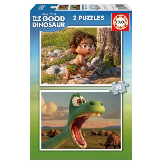 Puzzle Educa Le Voyage d'Arlo, bon dinosaure 2 x 20 pièces