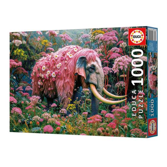 Puzzle Educa Éléphant Fleuri 1000 pièces
