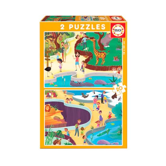 Puzzle Educa Au Zoo 2 x 20 pièces