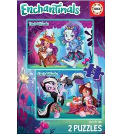 Puzzle Educa Enchantimals 2 x 20 pièces