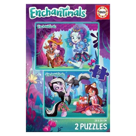 Puzzle Educa Enchantimals 2 x 20 pièces