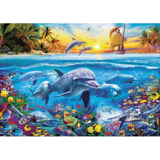 Puzzle Educa Famille de Dauphins 2000 Pièces