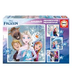 Puzzle Educa Frozen Progressif 12+16+20+25 Pzs