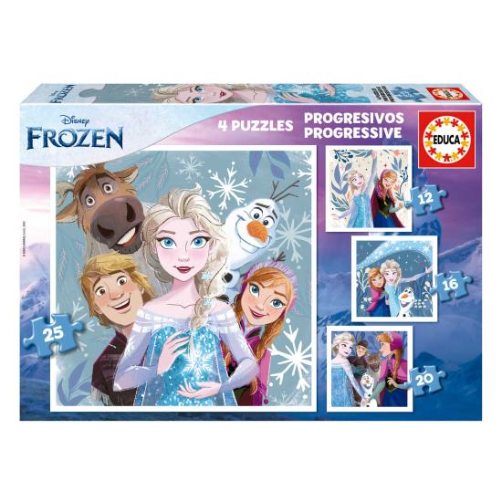 Puzzle Educa Frozen Progressif 12+16+20+25 Pzs