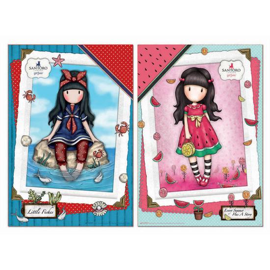 Puzzle Educa Gorjuss, chaque été + petit poisson 2 x 500 pièces