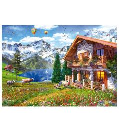 Puzzle Educa Maison dans les Alpes 4000 pièces