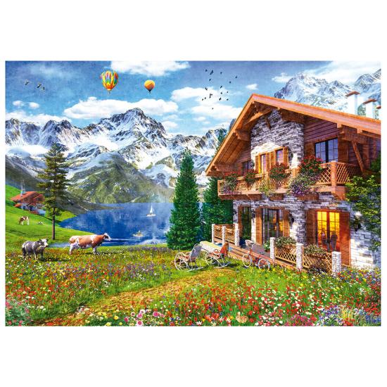 Puzzle Educa Maison dans les Alpes 4000 pièces