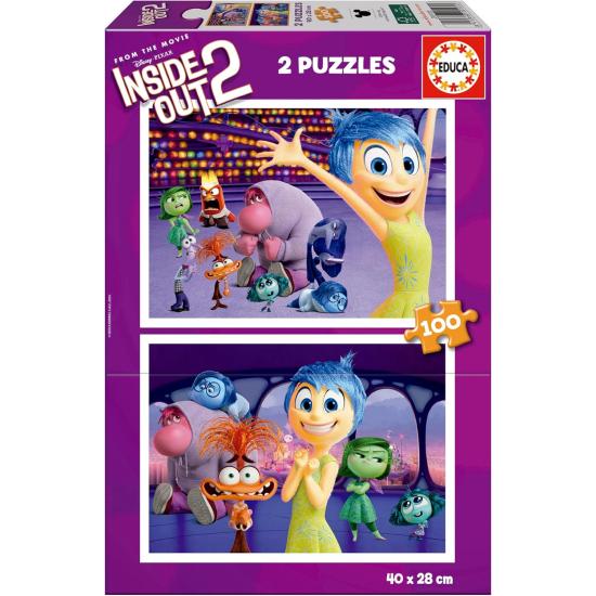 Puzzle Educa Inside Out 2 de 2 x 100 pièces Puzzle Educa Inside Out 2 de 2 x 100 pièces