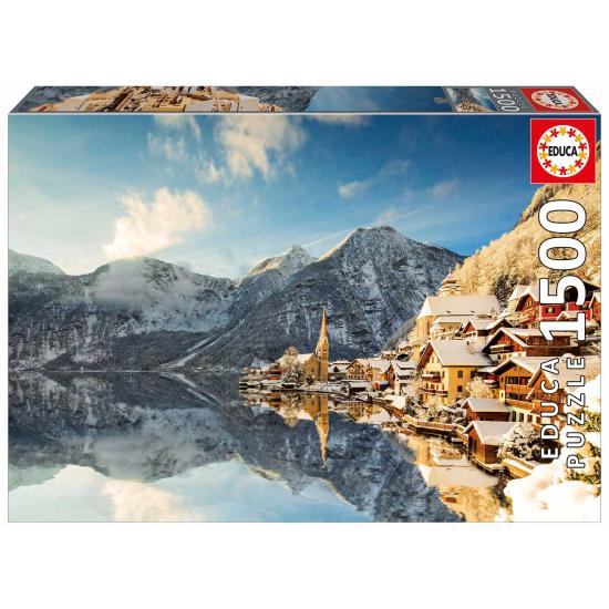 Puzzle Educa Hiver à Hallstatt, 1500 pièces