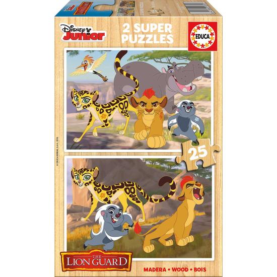 Puzzle Educa La Garde du Lion, Roi Lion 2 x 25 pièces