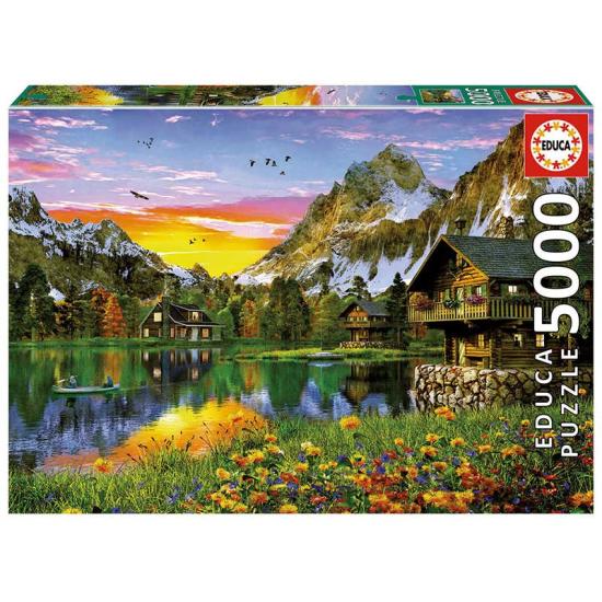 Puzzle Lac alpin Educa 5000 pièces