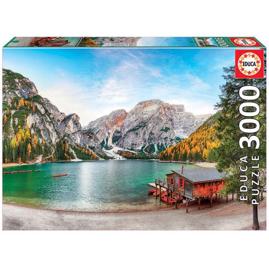 Educa Lac Braies en automne Puzzle 3000 pièces