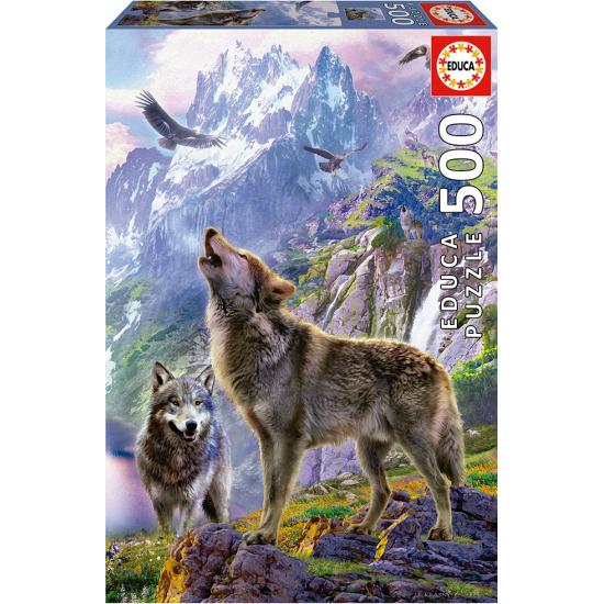 Puzzle Educa Loups sur les rochers 500 pièces