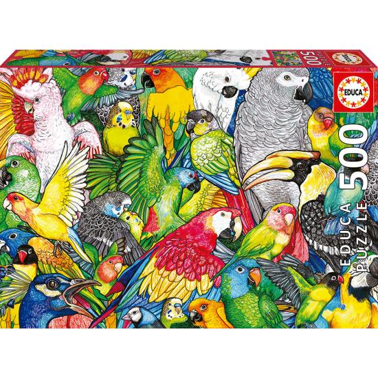 Puzzle Educa Perroquets 500 pièces