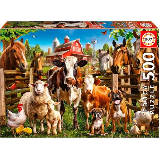 Puzzle Educa Les Coquines de la Ferme 500 pièces