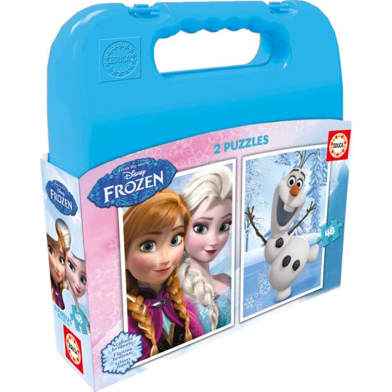 Educa Puzzle Valise La Reine des neiges 2 x 48 pièces