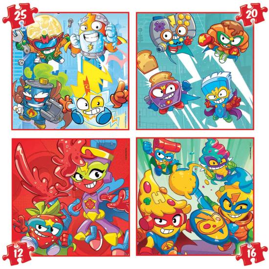 Puzzle Educa Progressive Valise Superthings 12-16-20-25