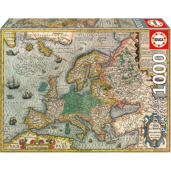 Educa Puzzle Carte de la vieille Europe 1000 pièces