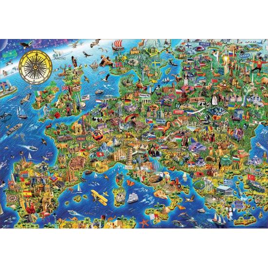 Educa Puzzle Carte de l'Europe 500 pièces