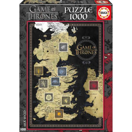 Puzzle Educa Carte de Game of Thrones 1000 pièces