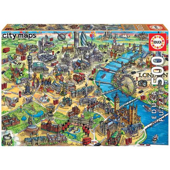 Educa Puzzle Carte de Londres 500 pièces