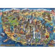 Educa Puzzle Carte de New York 500 pièces