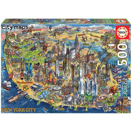 Educa Puzzle Carte de New York 500 pièces