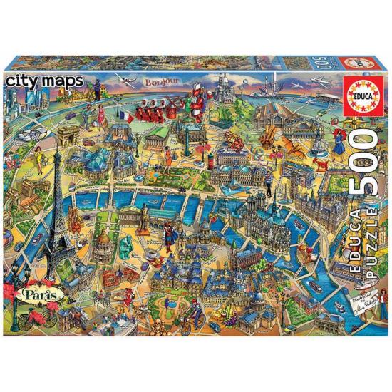 Educa Puzzle Plan de Paris 500 pièces