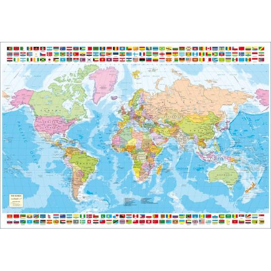 Puzzle carte du monde Educa 1500 pièces