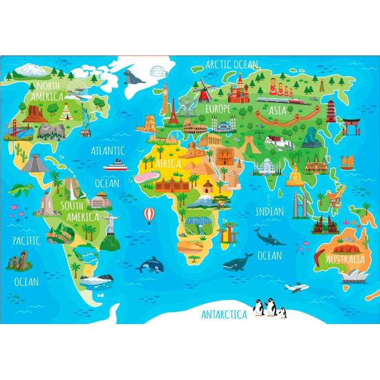 Educa World Map Puzzle Monuments 150 pièces