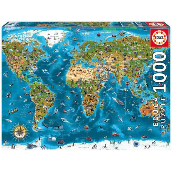 Puzzle Educa Merveilles du Monde 1000 Pièces