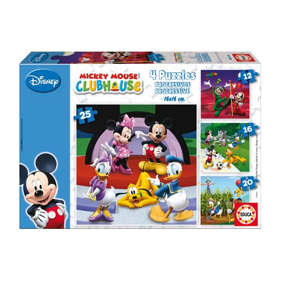 Puzzle Educa Mickey Mouse Progressif 12+16+20+25 Pièces