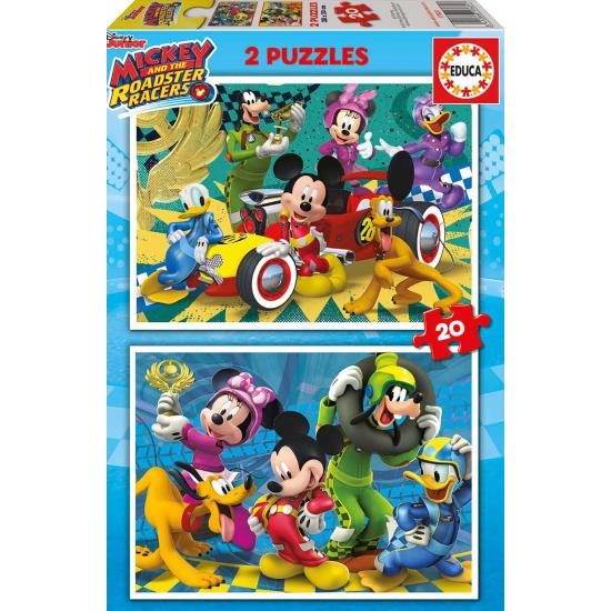 Puzzle Educa Mickey et les Super Pilotes 2 x 20 pièces