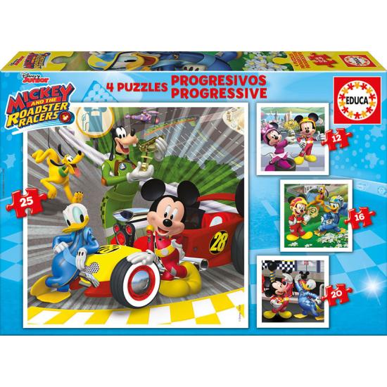 Puzzle Educa Mickey et les superpilotes progressifs 12+16+20+25