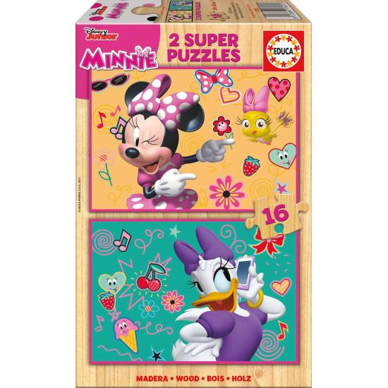 Puzzle Educa Minnie Happy Helpers 2 x 16 Pcs Bois