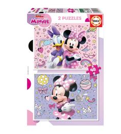 Puzzle Educa Minnie 2 x 48 pièces