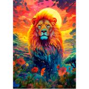 Puzzle Educa Regard Majestueux du Lion de 500 pièces