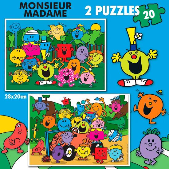 Puzzle Educa Monsieur Madame 2 x 20 pièces Puzzle Educa Monsieur Madame 2 x 20 pièces