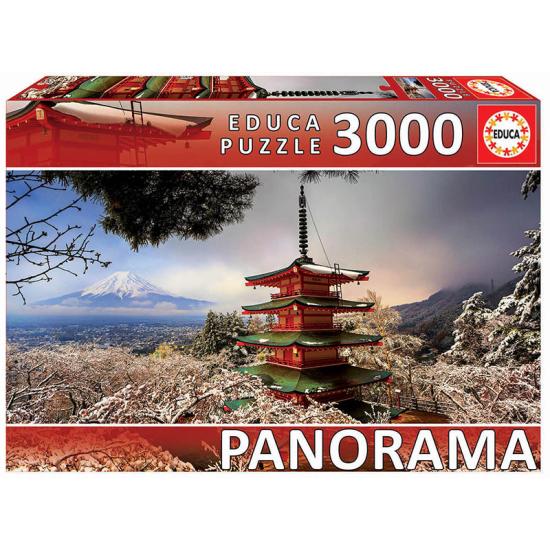 Puzzle Educa Mont Fuji et Pagode Chureito, Japon 3000 pièces