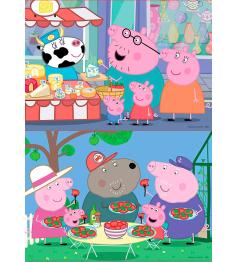 Puzzle Educa Peppa Cochon 2 x 25 pièces en bois