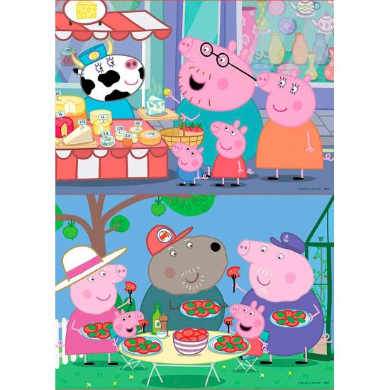 Puzzle Educa Peppa Cochon 2 x 25 pièces en bois Puzzle Educa Peppa Cochon 2 x 25 pièces en bois