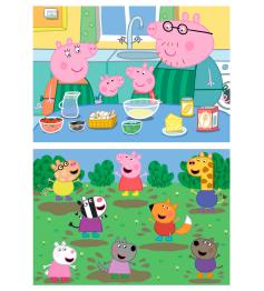 Puzzle Educa Peppa Pig 2 x 25 pièces en bois