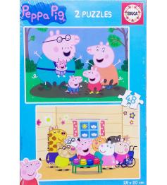 Puzzle Educa Peppa Pig de 2 x 48 pièces