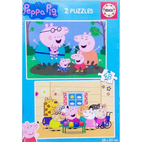 Puzzle Educa Peppa Pig de 2 x 48 pièces