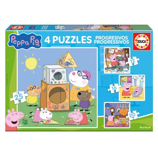 Puzzle Educa Peppa Cochon Progressif 12+16+20+25 Pièces Puzzle Educa Peppa Cochon Progressif 12+16+20+25 Pièces