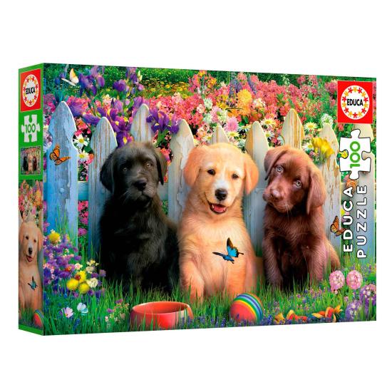 Puzzle Educa Chiots 100 pièces