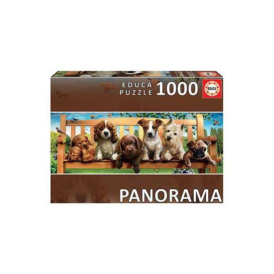 Educa Perritos dans le banc Panorama Puzzle 1000 mcx