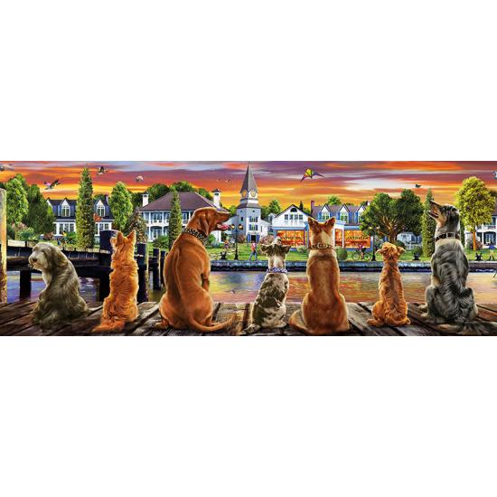 Puzzle Educa Chiens sur la jetée 1000 pièces